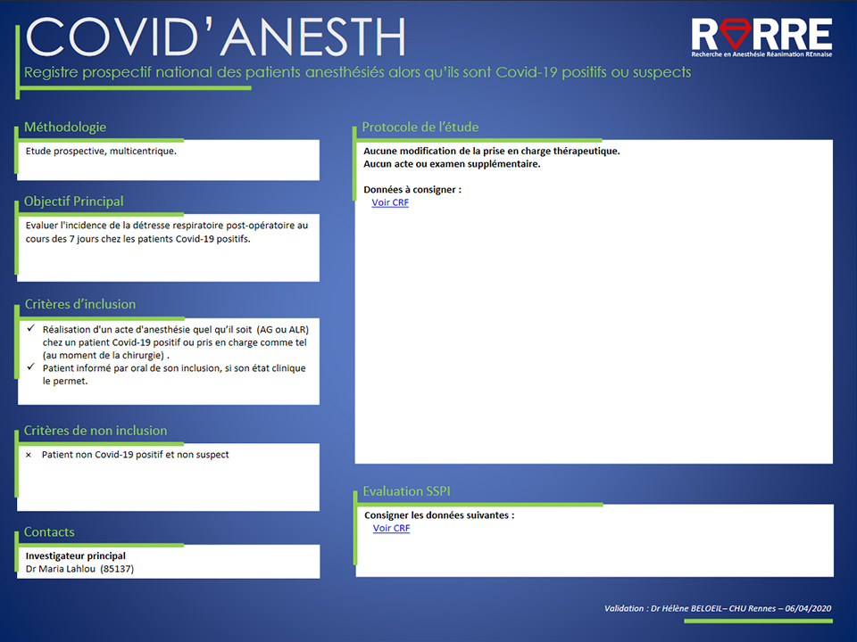 COVID Anesthésie